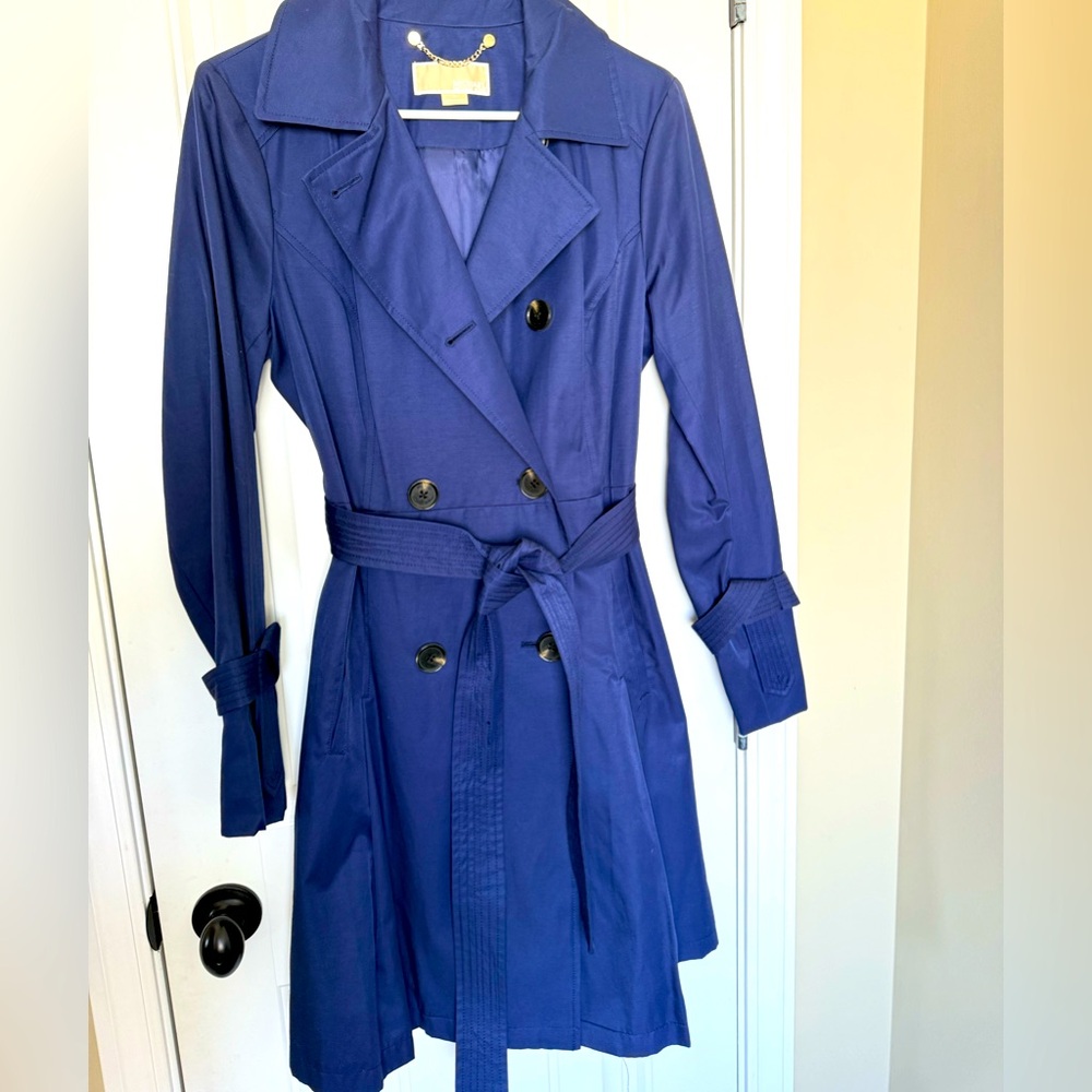 Michael Kors Navy Blue Trench Coat